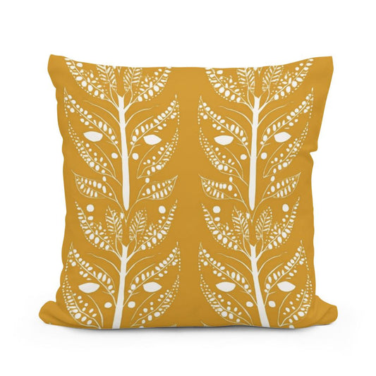 Mustard Symmetry Cotton Cushion - Main Image