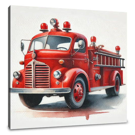 Vintage Fire Truck Canvas - Main Image