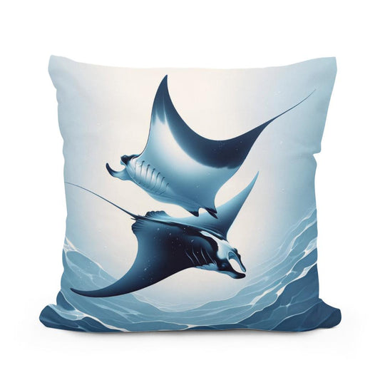 Blue Manta Ballet Cotton Cushion - Main Image