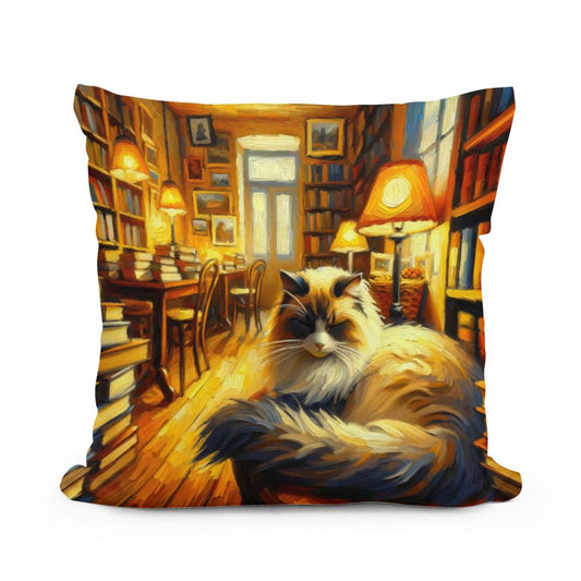 Bookshop Bliss Cotton Cushion - Main Image