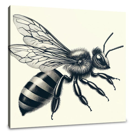 Vintage Bee Anatomy Illustration - Main Image