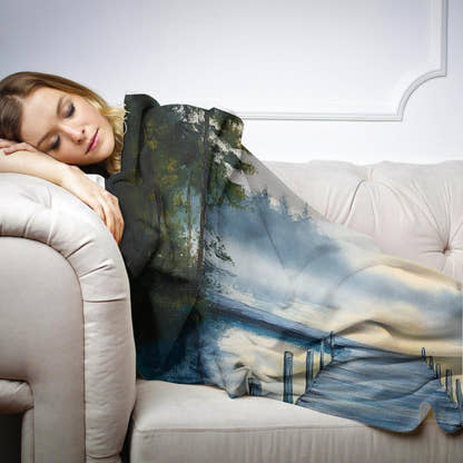 Misty Morning Reflections Blanket - Secondary Image