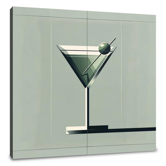 Minimalist Dirty Martini Canvas - Main Image