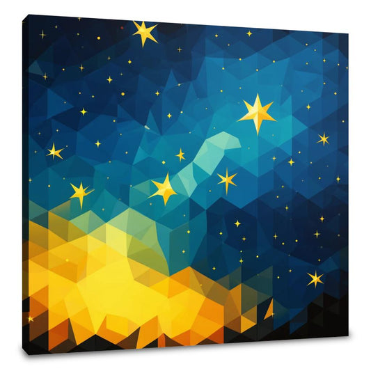 Starry Geometry Canvas - Main Image
