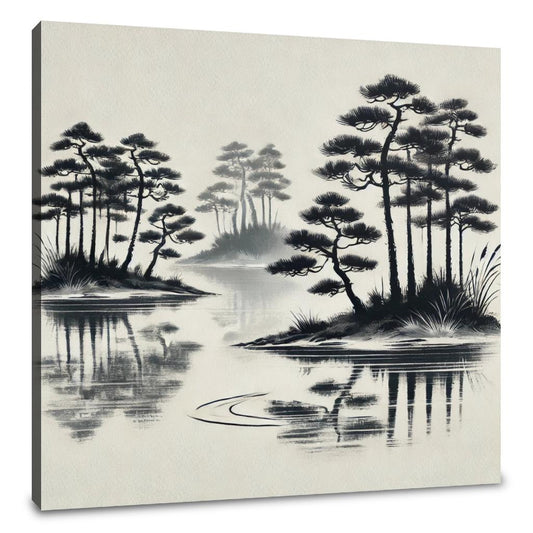 Sumi-e Tranquility Canvas - Main Image