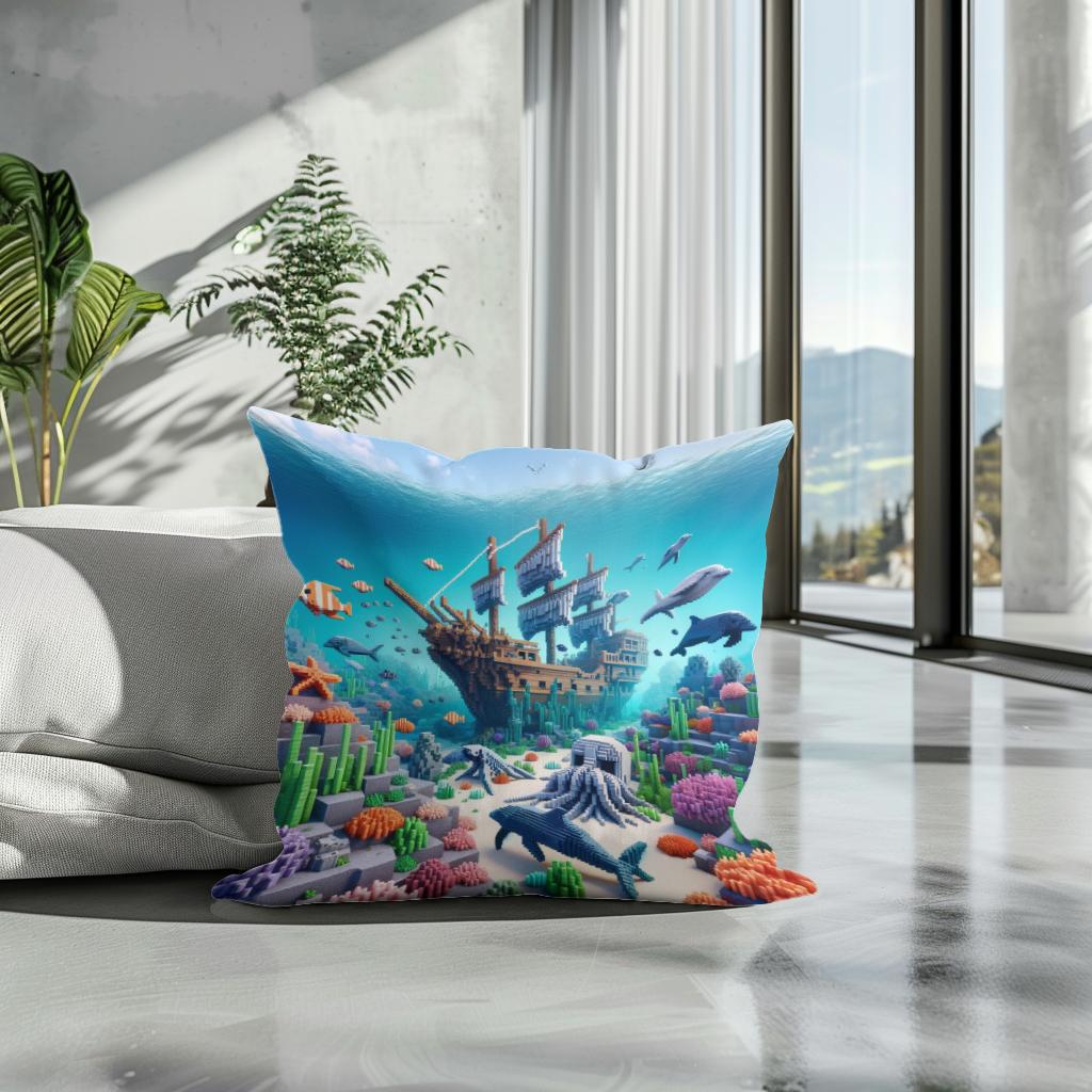 Ocean Depths Cotton Cushion - Secondary Image 3