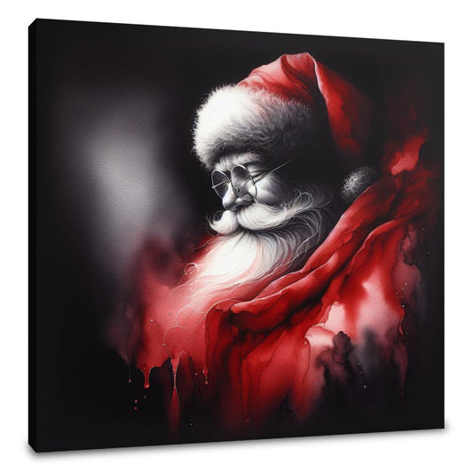 Santa's Melancholy Christmas Canvas - Main Image