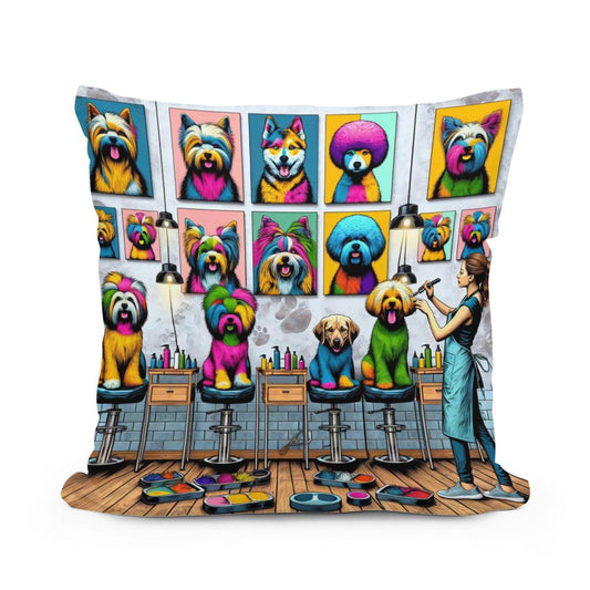 Pop Art Paws Cotton Cushion - Main Image