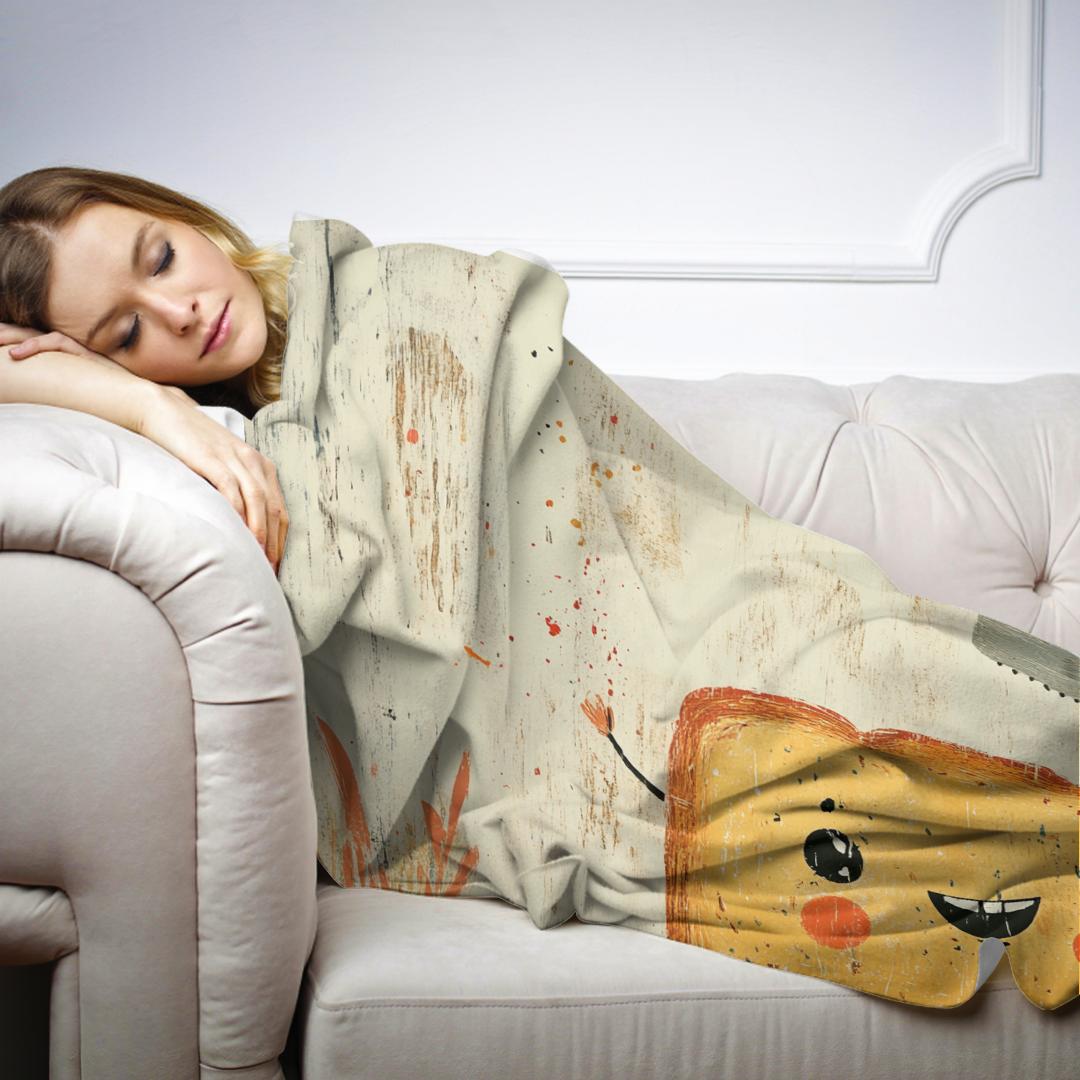 Smiling Bread Blanket - Secondary Image