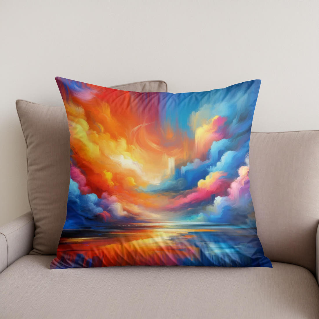 Calm Collision Cotton Cushion - Secondary Image