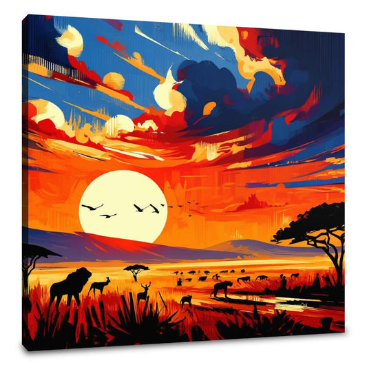 Serengeti Sunrise Canvas - Main Image