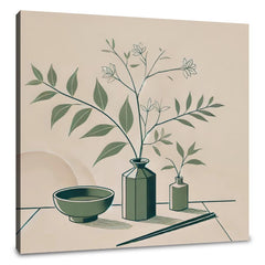 Minimalist Ikebana Canvas - Main Image