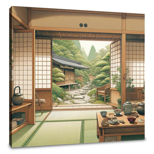 Serene Tea House Canvas - Main Image