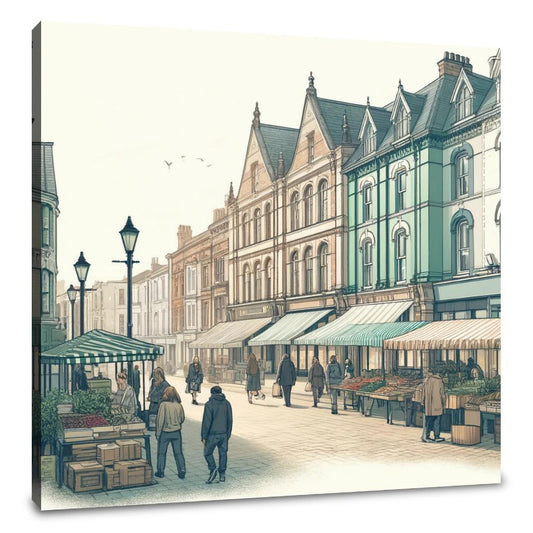 High Street Leicester Canvas - Main Image