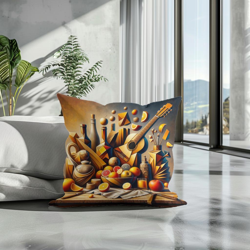 Abstract Still Life Cotton Cushion - Secondary Image 3