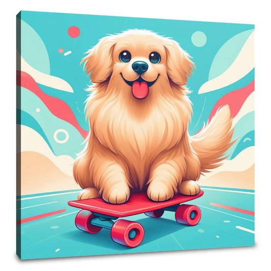 Skater Dog Canvas - Main Image