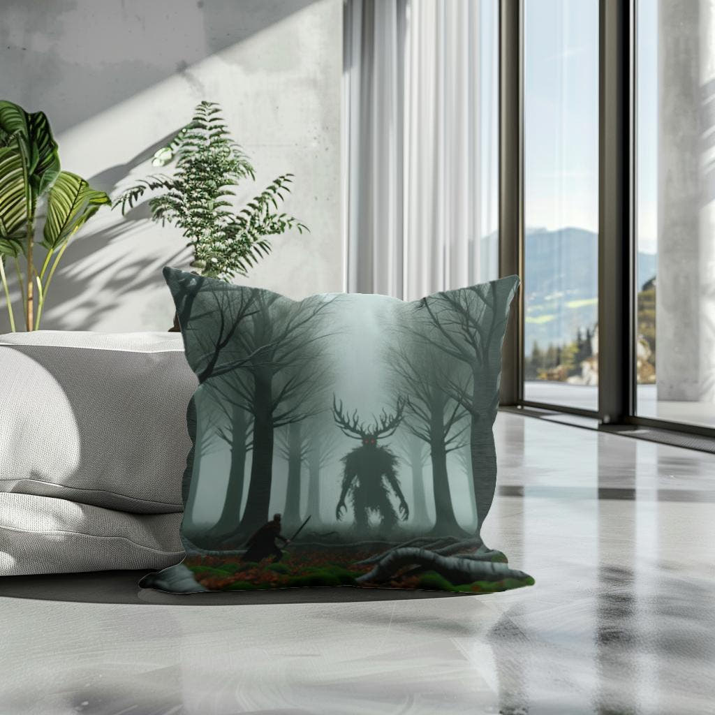 Forest Duel Cotton Cushion - Secondary Image 3