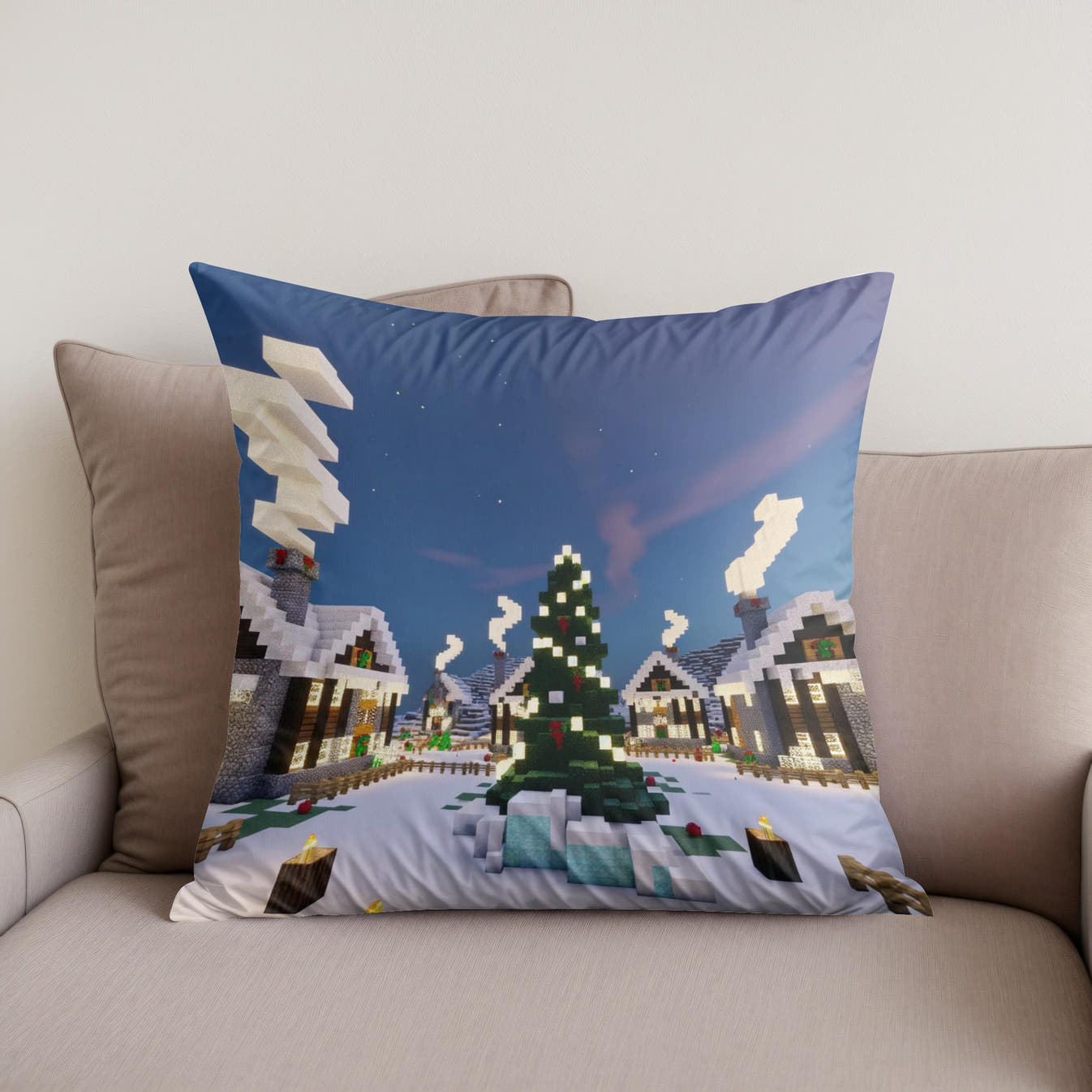 Frosted Hamlet Cotton Cushion - Secondary Image