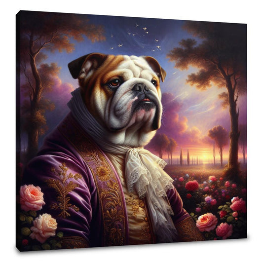 Regal Bulldog Twilight Canvas - Main Image