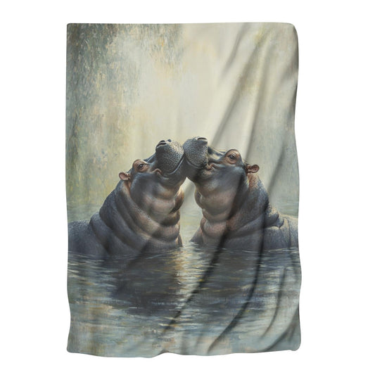 Pastel Hippo Harmony Blanket - Main Image