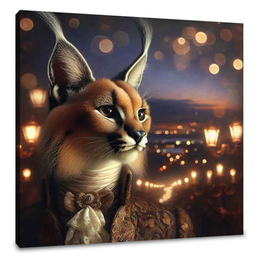 Regal Dusk Caracal Canvas - Main Image