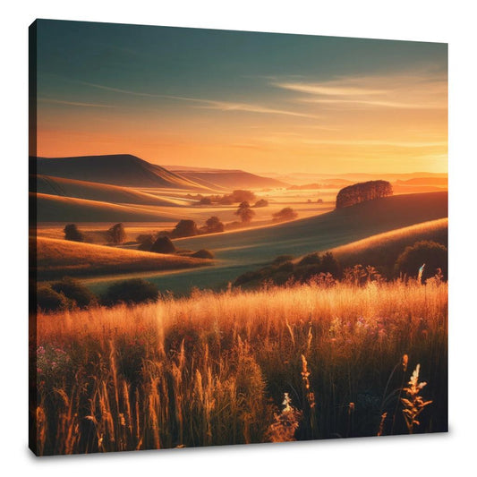 Golden Sunset Hills Canvas - Main Image