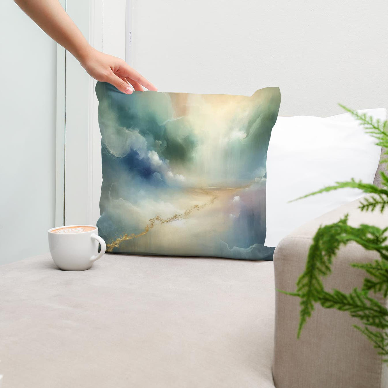 Ethereal Nature's Path Cotton Cushion - Secondary Image 5