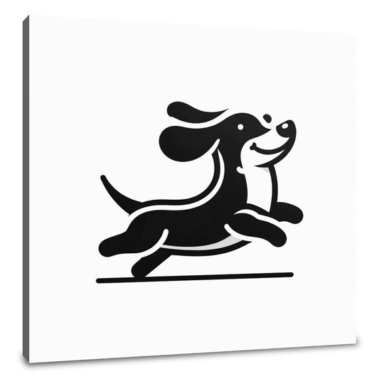 Joyful Sausage Dog Canvas - Main Image