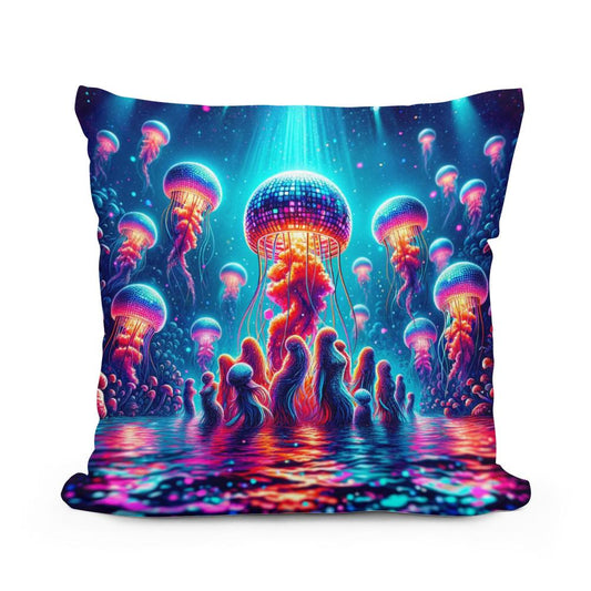 Neon Waves Cotton Cushion - Main Image