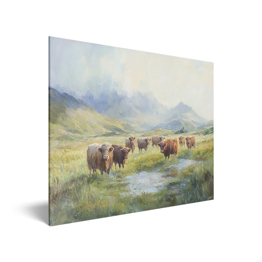 Highland Morning Serenity Acrylic Print Hero Image