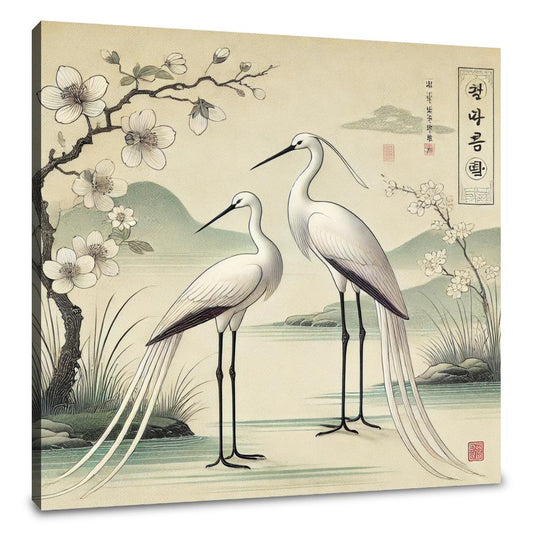 Serene Cranes Canvas - Main Image