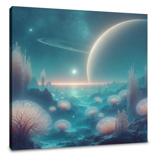 Moonlit Coral Canvas - Main Image
