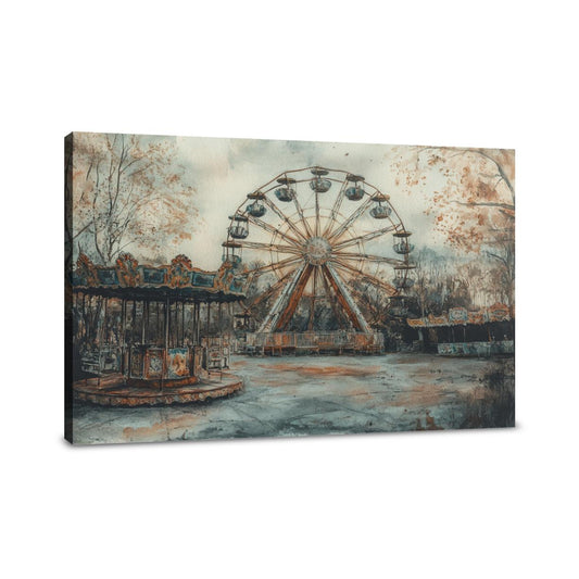 Abandoned Funfair Canvas - Main Image