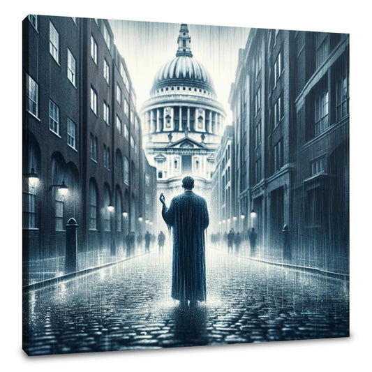 Vow Amidst the Rain Canvas - Main Image