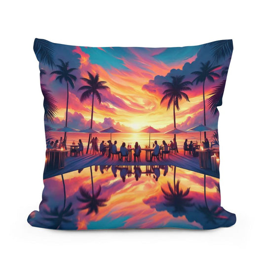 Summer Beach Bar Bliss Cotton Cushion - Main Image