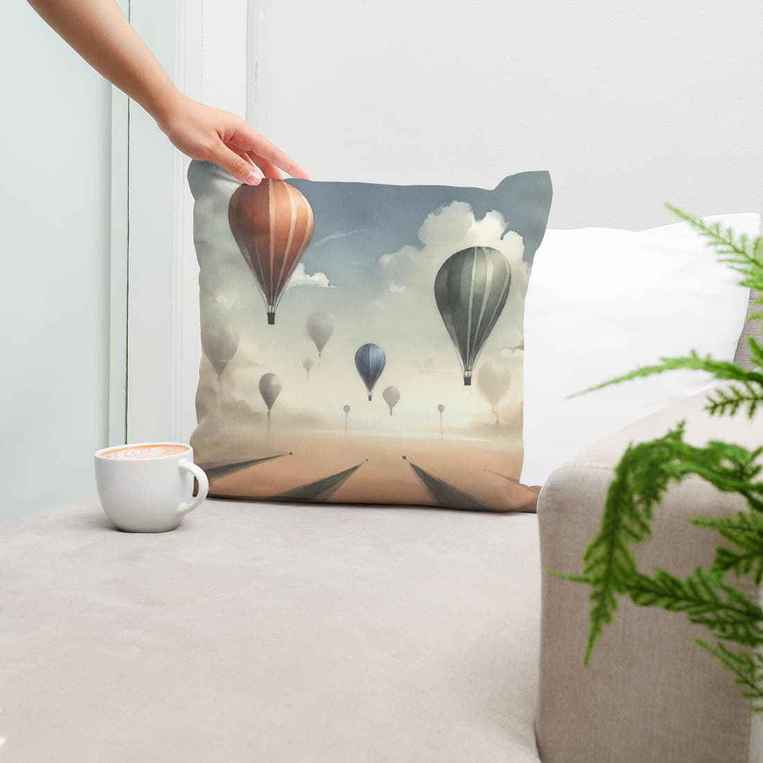 Ascend in Serenity Cotton Cushion - Secondary Image 5