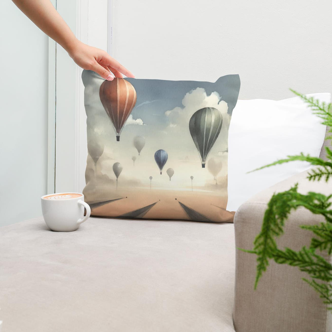 Ascend in Serenity Cotton Cushion - Secondary Image 5