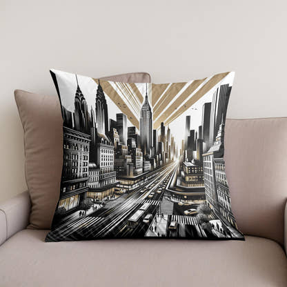 City Pulse: Urban Rhythms Cotton Cushion - Secondary Image
