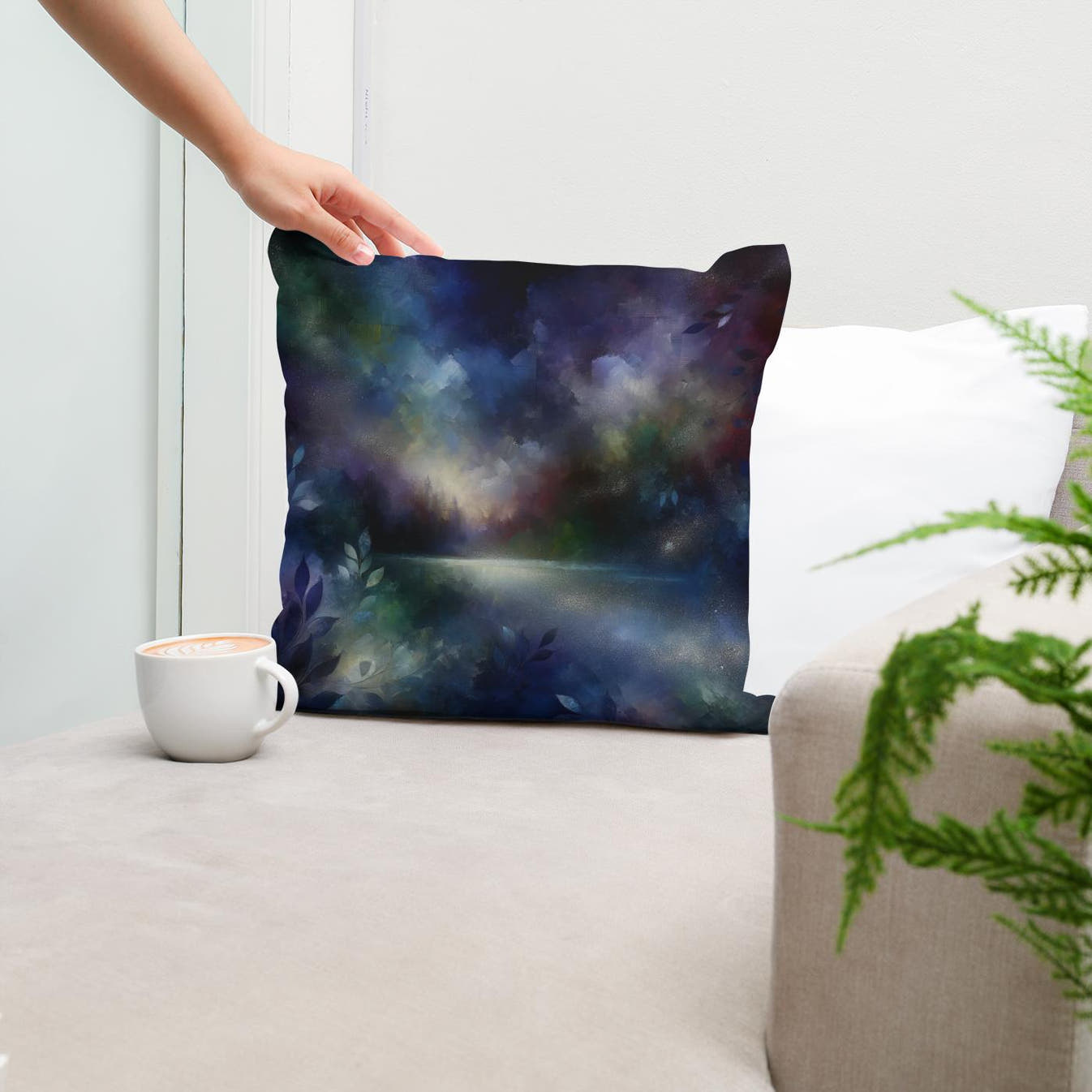 Nocturnal Whispers Cotton Cushion - Secondary Image 5