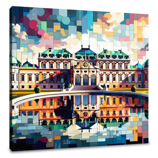 Vienna Cubist Belvedere Colors Canvas - Main Image