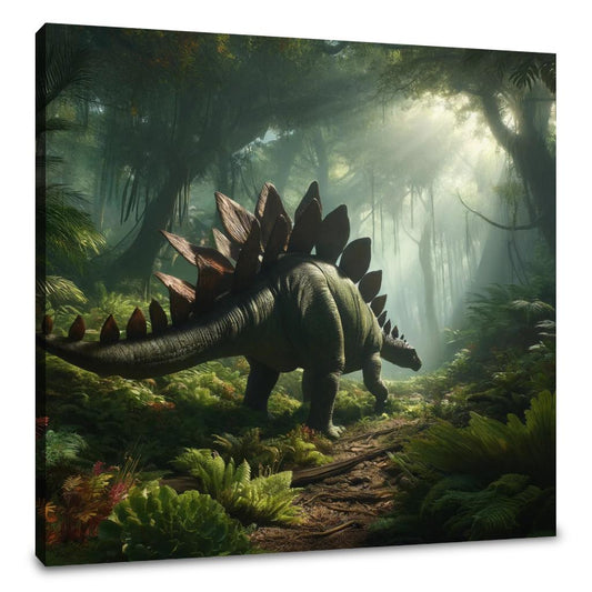 Forest Wanderer Stegosaurus Canvas - Main Image