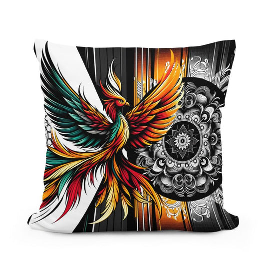 Fierce Phoenix Rebirth Cotton Cushion - Main Image