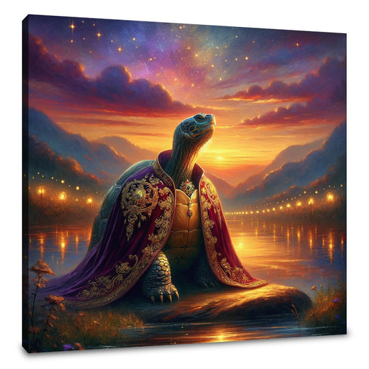 Regal Twilight Turtle Canvas - Main Image