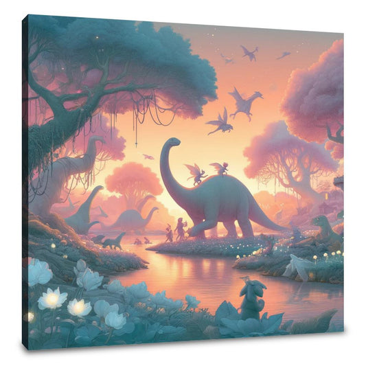 Enchanted Valley Dinosaur Canvas - Main Image