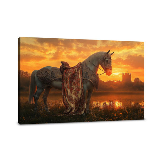 Regal Equine Sunset Canvas - Main Image