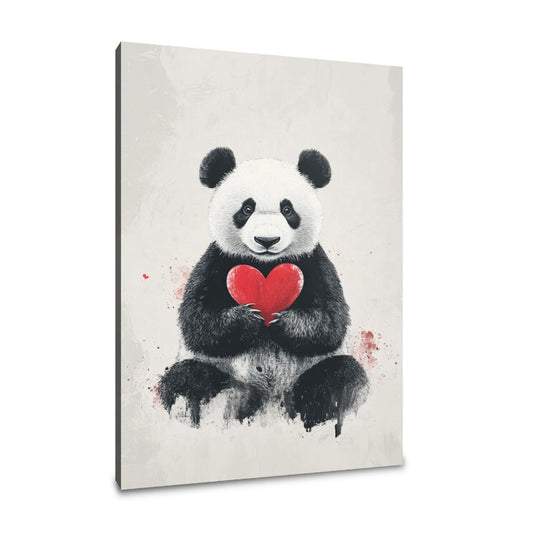 Panda Heart Canvas - Main Image