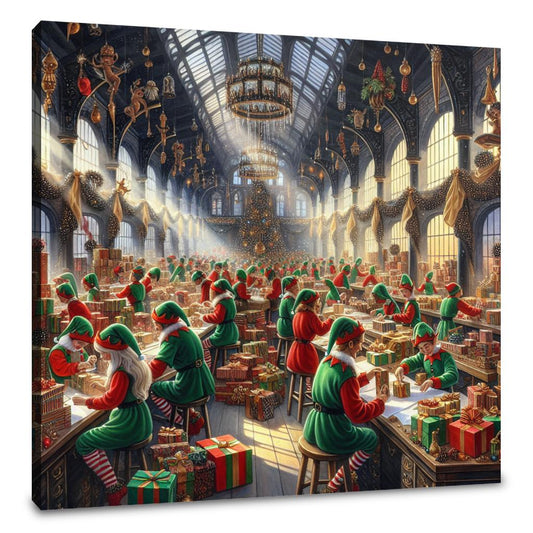 Elfin Joy Christmas Hall Canvas - Main Image