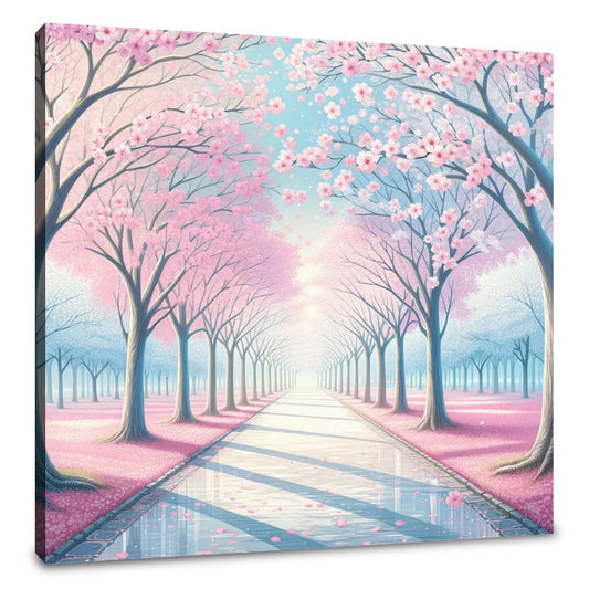 Cherry Blossom Pathway Canvas - Main Image
