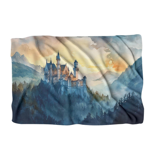 Enigmatic Sunset Castle Blanket - Main Image