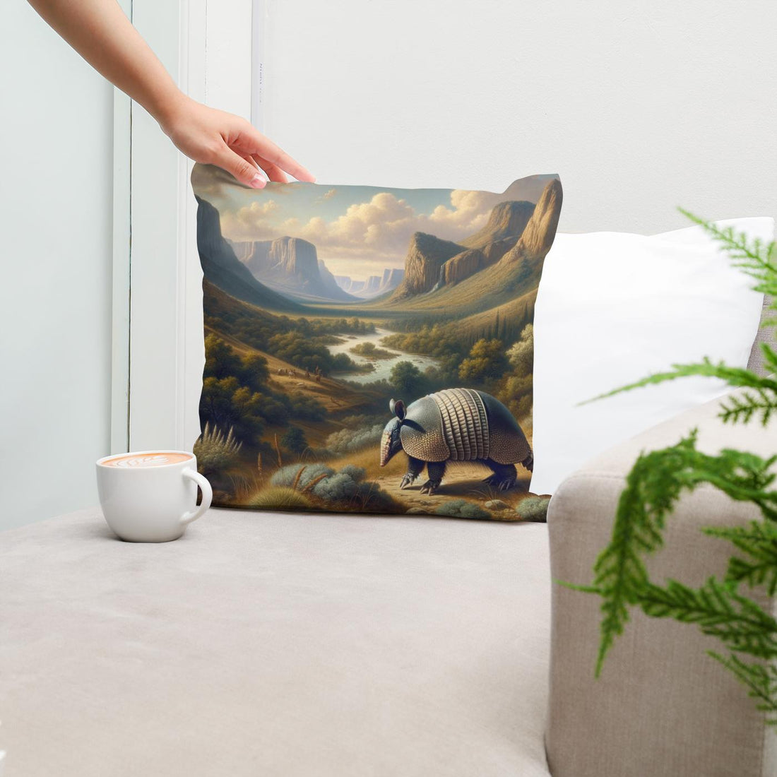 Westward Wander Cotton Cushion - Secondary Image 5